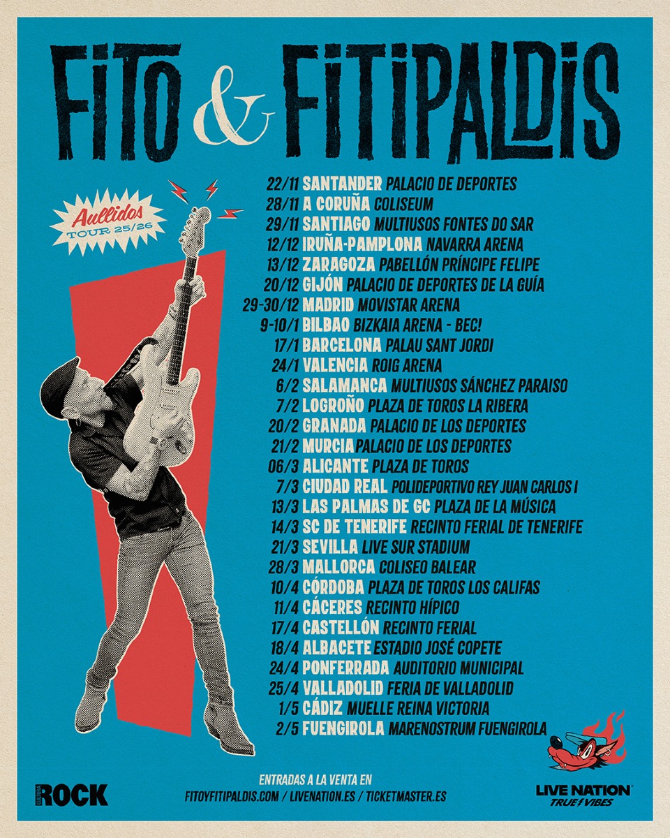 Fito & Fitipaldis Aullidos Tour Poster 2026